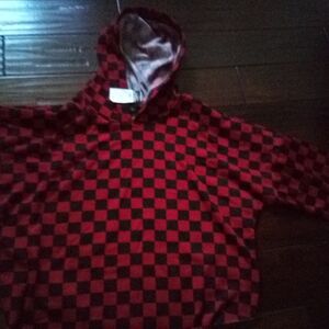 Rue21 Red and Black Checkered Hoodie